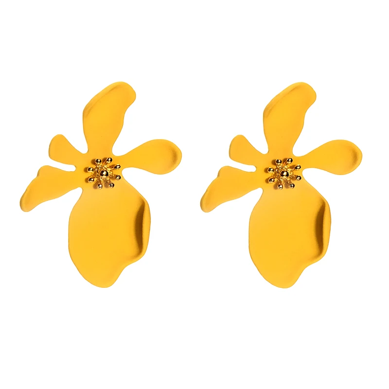 Женские серьги-гвоздики с большими цветами элегантные милые серьги в Корейском