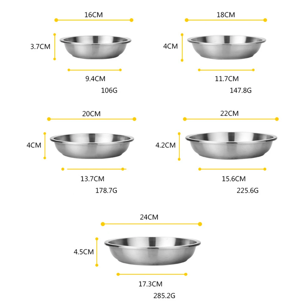 Столовая посуда из нержавеющей стали 304 фруктовая десертная тарелка контейнер