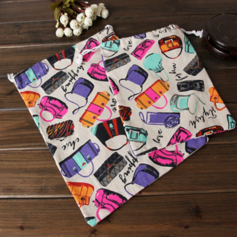 Хлопковые сумки для хранения косметики органайзер вместительная коробка