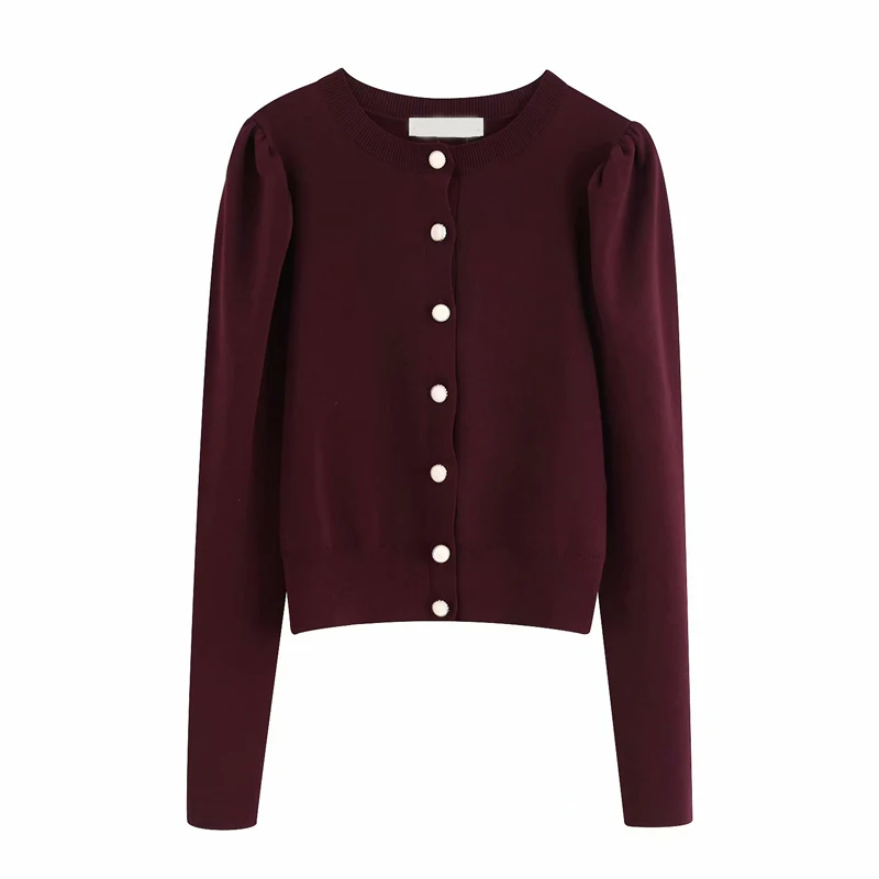 Осень-зима 2019 Женский вязаный кардиган пальто Повседневный однотонный Круглый