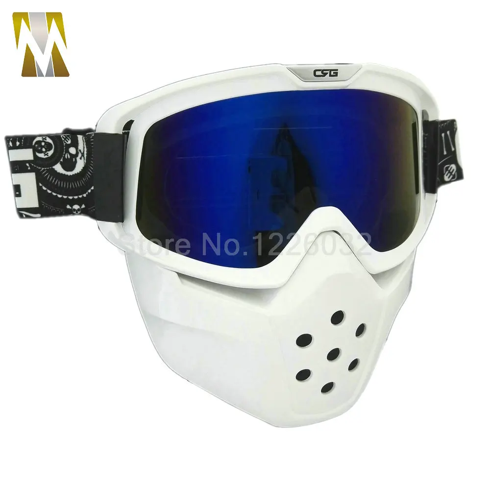 Мотоциклетная маска с синими линзами защитные очки для мотокросса шлем лица