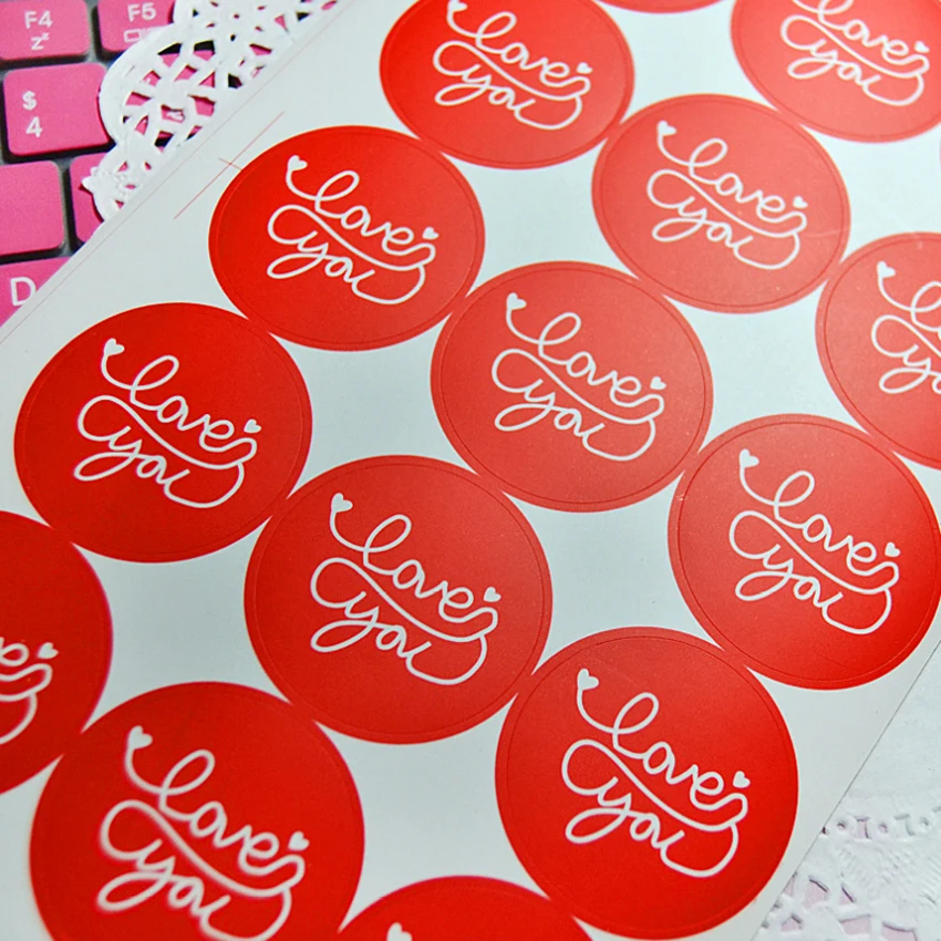 60 шт./лот многослойная бумага клейкая этикетка красный декоративный уплотнитель