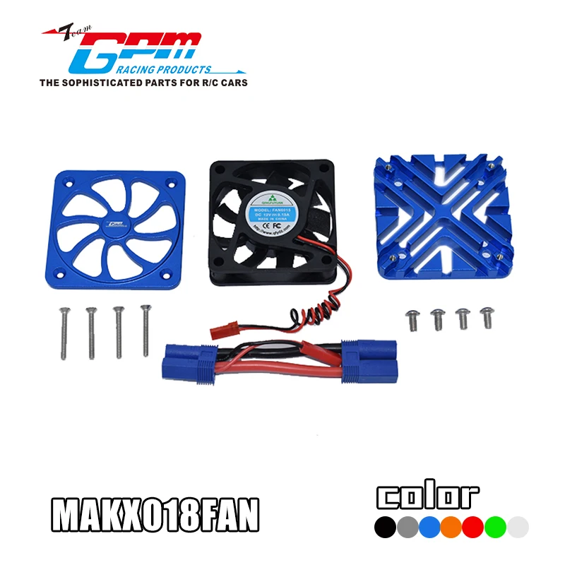 GPM ALUMINUM MOTOR HEATSINK WITH COOLING FAN For ARRMA 1/5 4WD KRATON 8S BLX MONSTER TRUCK -ARA110002T1/T2 RC Upgrade