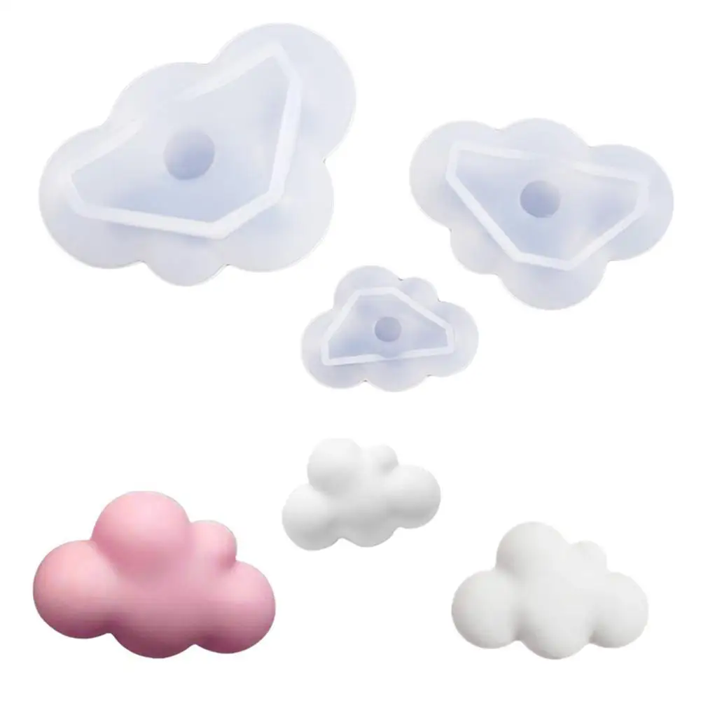 

3D Cloud Shape Chocolate Silicone Mold Mousse Fondant Ice Cube Mould Pudding Candy Soap Candle Molds Baking Cake Decoration Tool