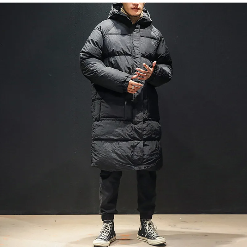 2021 Winter New Men's Fashion Casual Medium Length Large Size Cotton-Padded Men's Cashmere Thick Warm High Quality Down Jacket