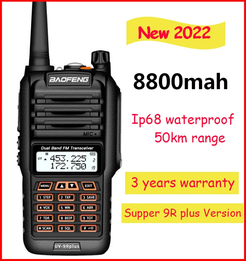 2022 Baofeng UV 9R plus Upgrade uv9r 40 км 50км рация 10 Вт hf трансивер vhf uhf ham Радио дальний радиус