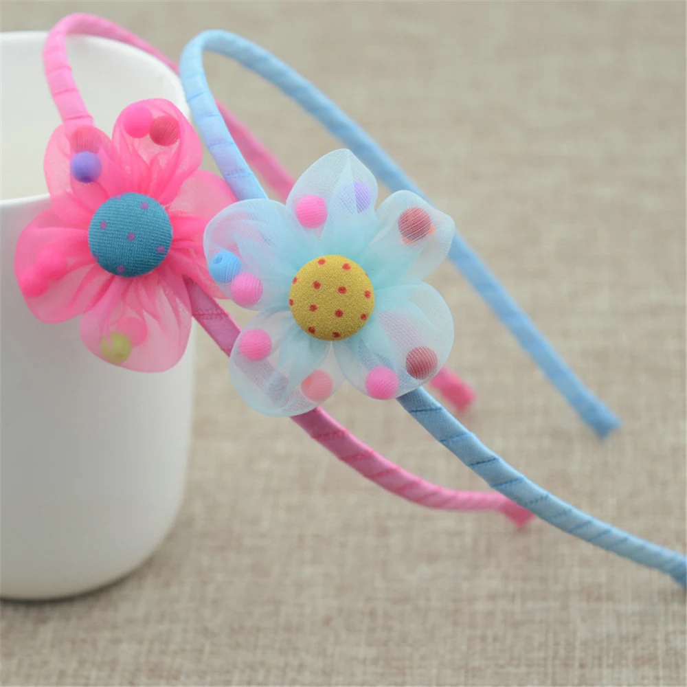 Обруч для волос в Корейском стиле девочек модный ободок с пятью лепестками и