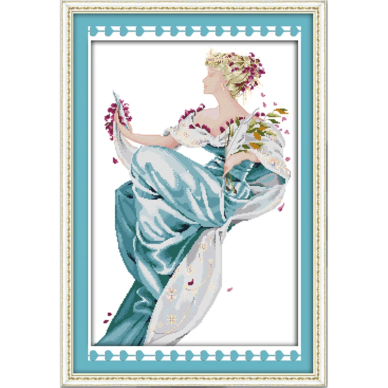 Набор для вышивки крестиком Вечная любовь Рождество Королева экологичный хлопок