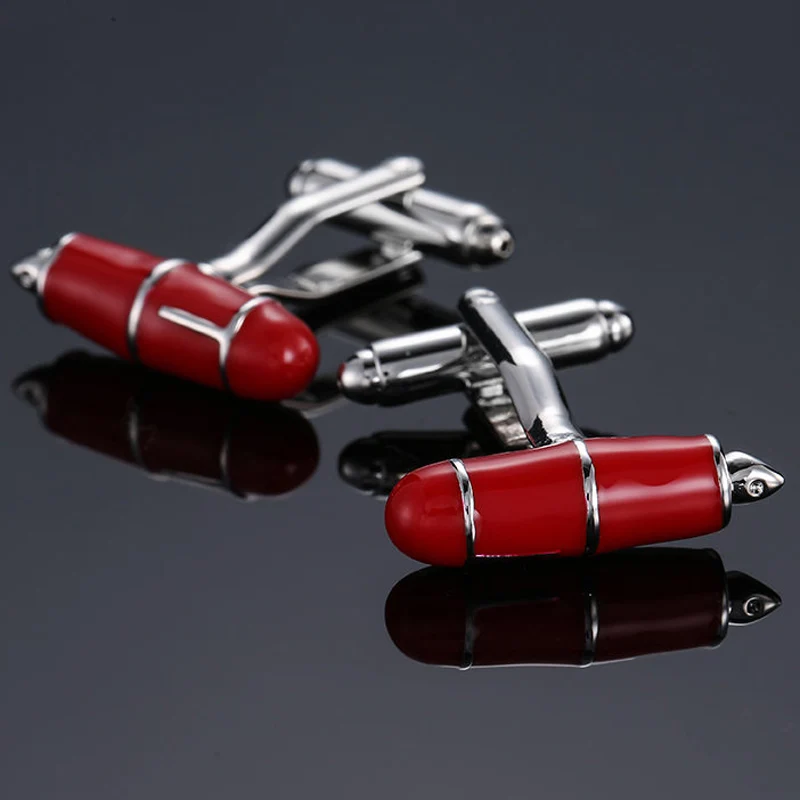 

Brand new high quality red pen cuff link fashion suit brand Pen Jewelry men's business shirt badge pin teacher's Day gift