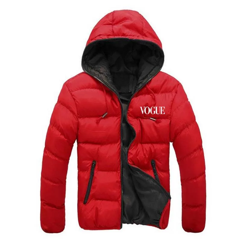 

Men Jacket Winter New Men's Popular Logo Padded College Zipper Jackets Warm High Street Print Hip Hop High Street CoatsTops