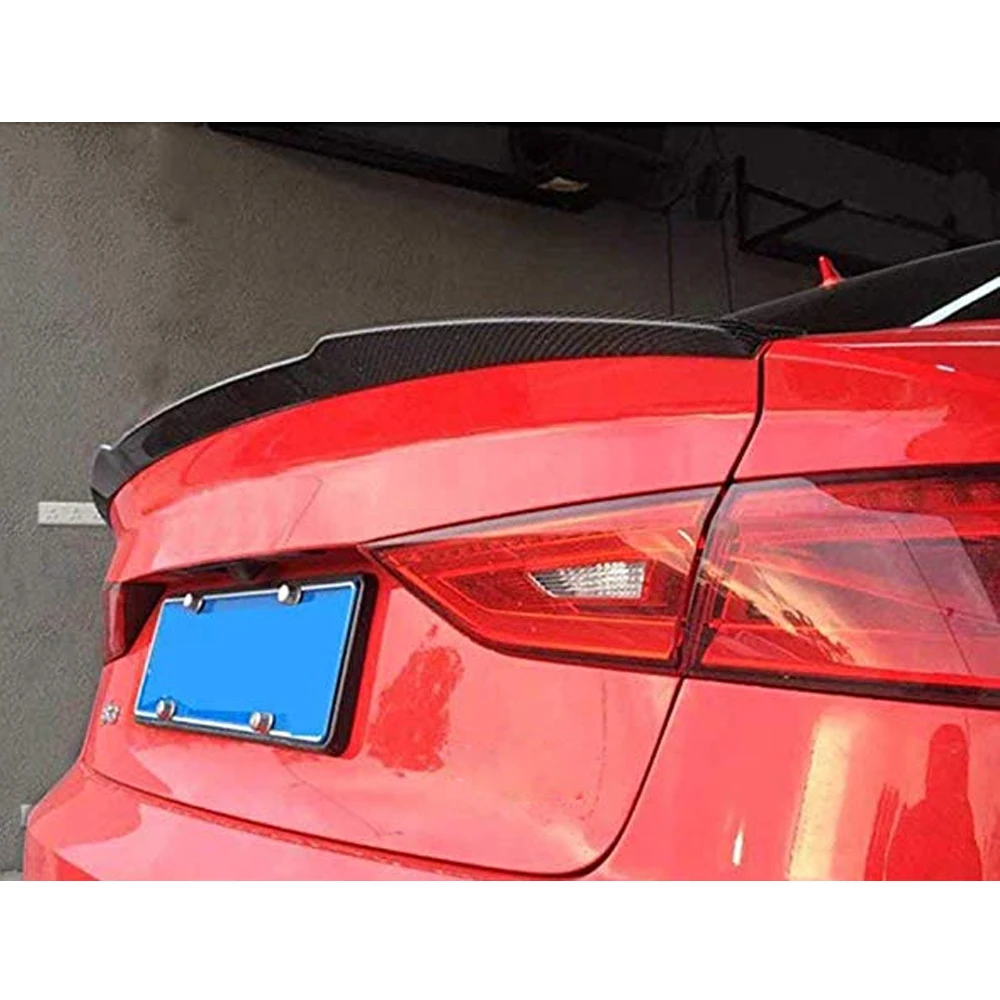 Для A3 S3 8V углеродного волокна задний спойлер для багажника крыло Audi Sedan 2013