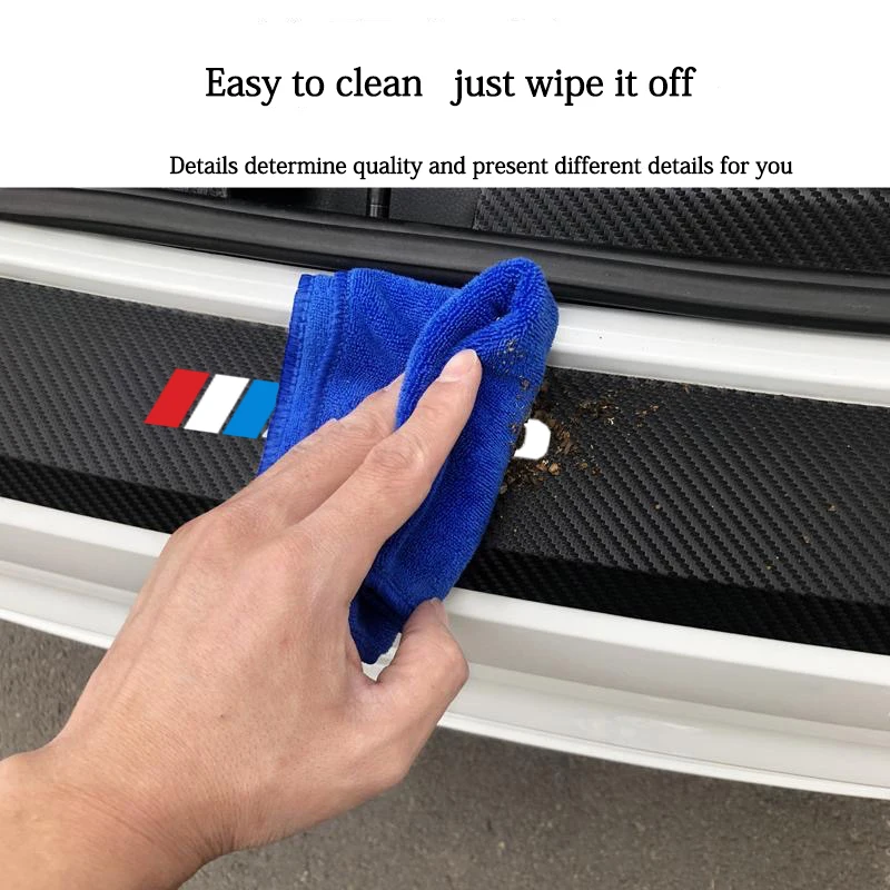 

Leather Car Rear Bumper Stickers Trunk Guard Plate Molding For tesla model 3 X S Y Accessories