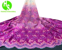 brocade lace fabric 2019 high quality nigeria lace materials african fabric new arrival cotton swiss lace with stones for party
