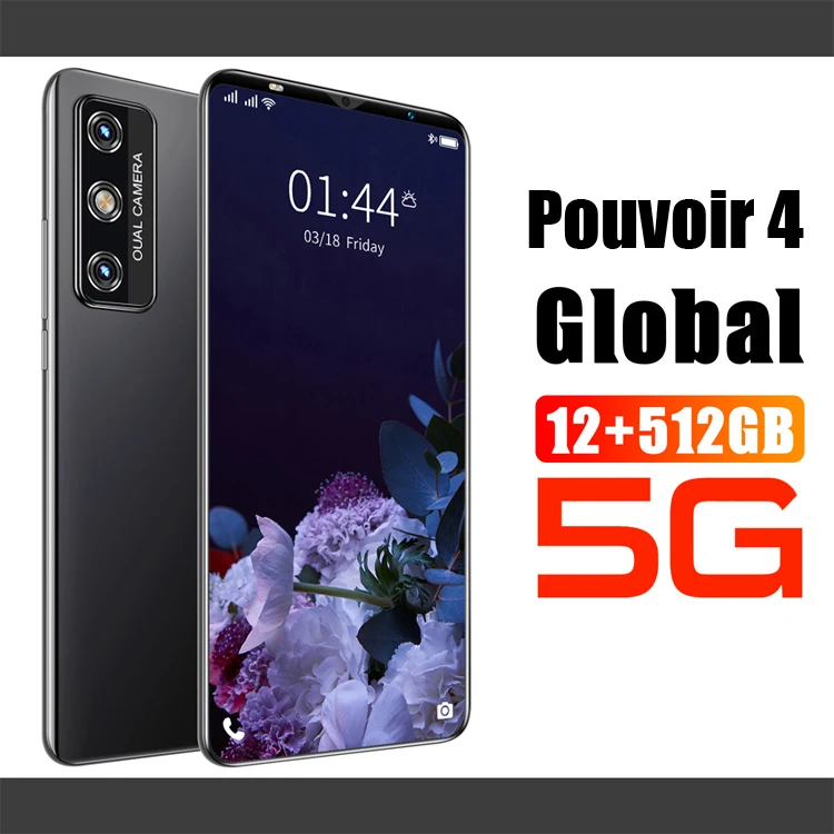 

GlobalVersion of Pouvoir 4 Smart Game Phone 24MP +48MP Camera 5.0-inch HD Screen Android10 12G+512GBualCard Bual Standby6000mAh
