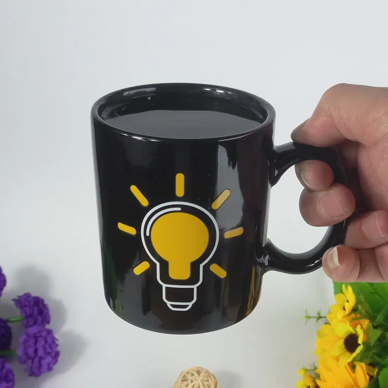 Креативная кружка с теплопередачей цветная чашка лампочкой будет меняться