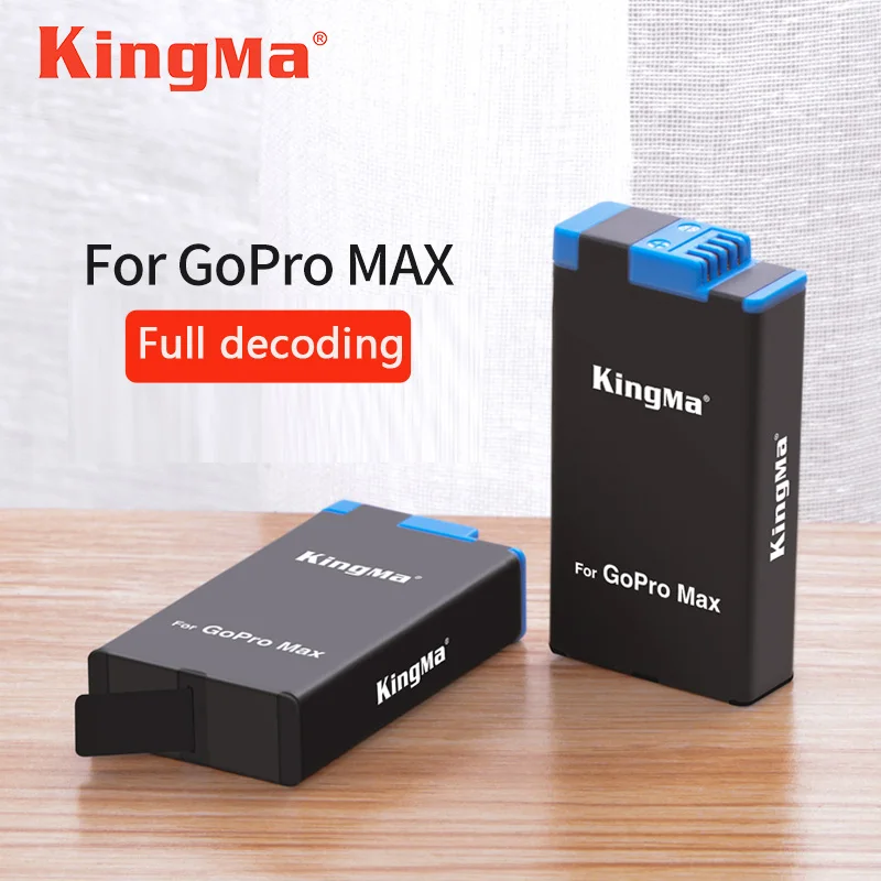 2 шт. для GoPro MAX батареи + LED Смарт зарядное устройство Go Pro Hero 8 аксессуары