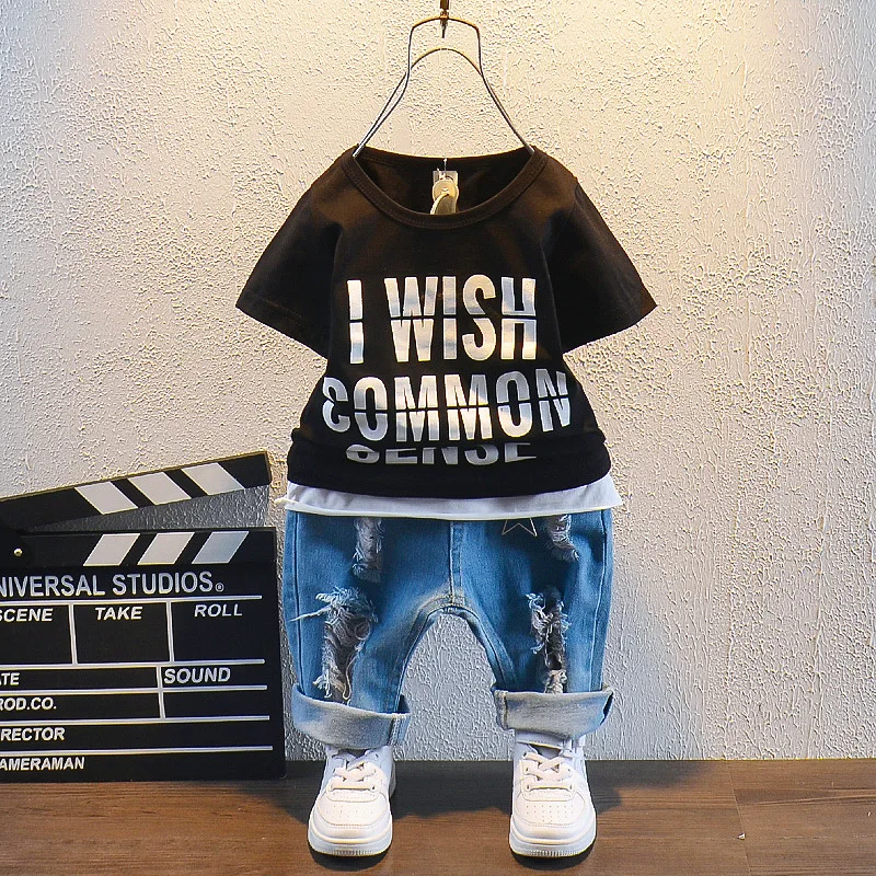 

Summer Children Clothing Sets Letter Printing Toddler Boys Girls Clothing Sets Top + Pants 2Pcs/Sets Casual Boys Clothes Sport