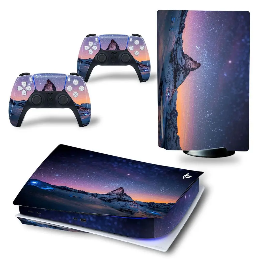 Звездные небеса для PS5 диск виниловая наклейка консоль + 2 контроллера Sony Playstation 5