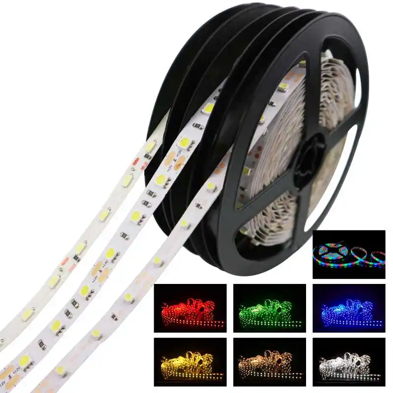 

5M 300Leds waterproof RGB Led Strip Light SMD2835 5050 DC12V 60Leds/M Fiexble Light Led Ribbon Tape Home Decoration Lamp