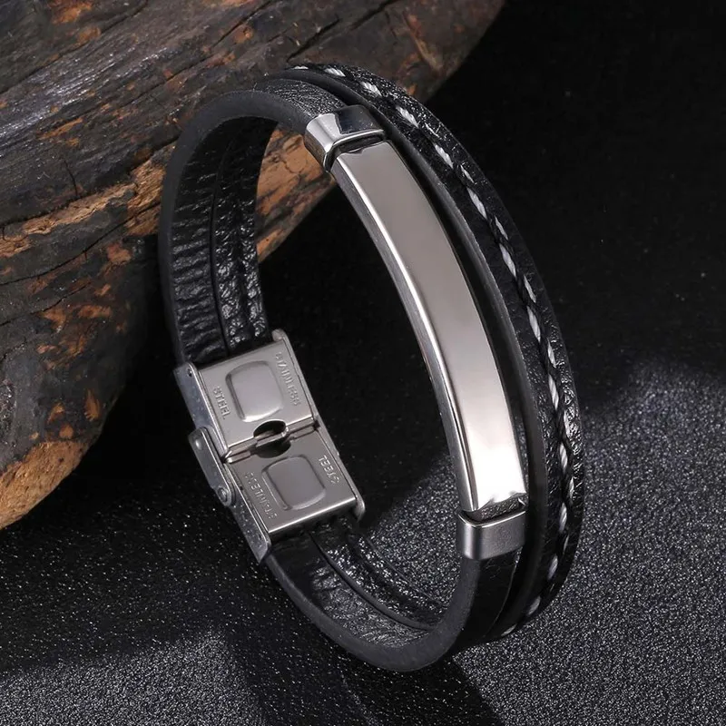 Мужской браслет из нержавеющей стали с регулируемой длиной | Украшения и