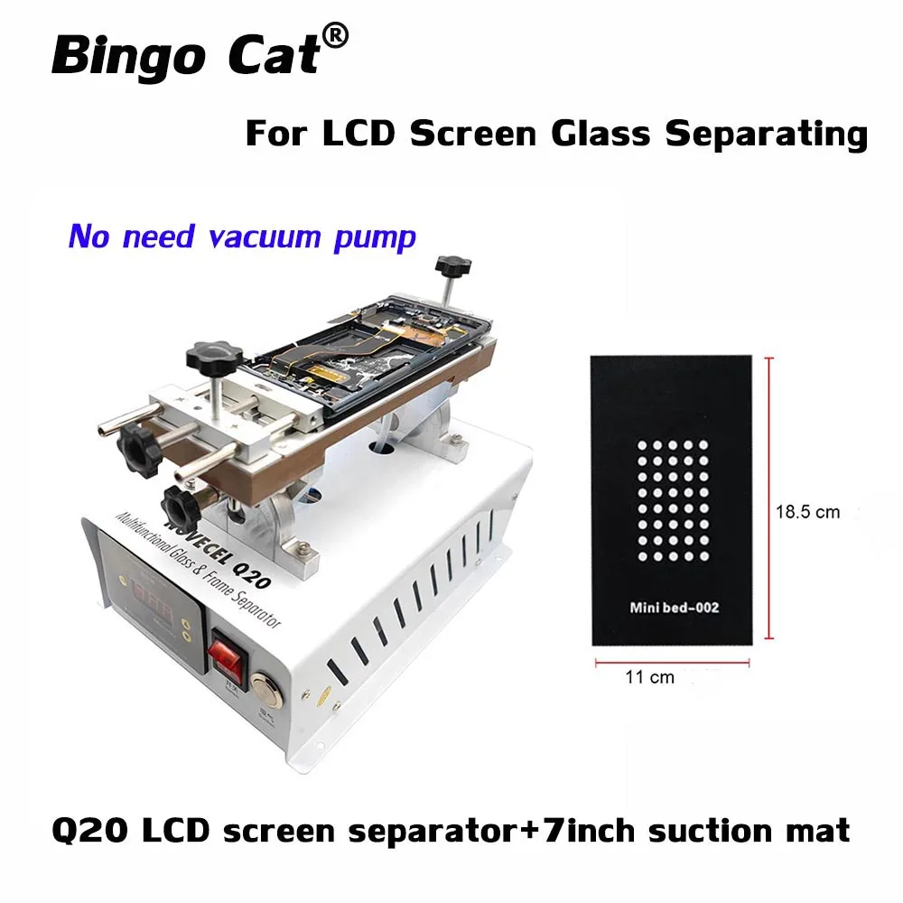 

Novecel Q20 Edge Screen Middle Frame Separator Machine Hot Plate For Samsung Bezel Frame LCD Glass Separating Repair Tools