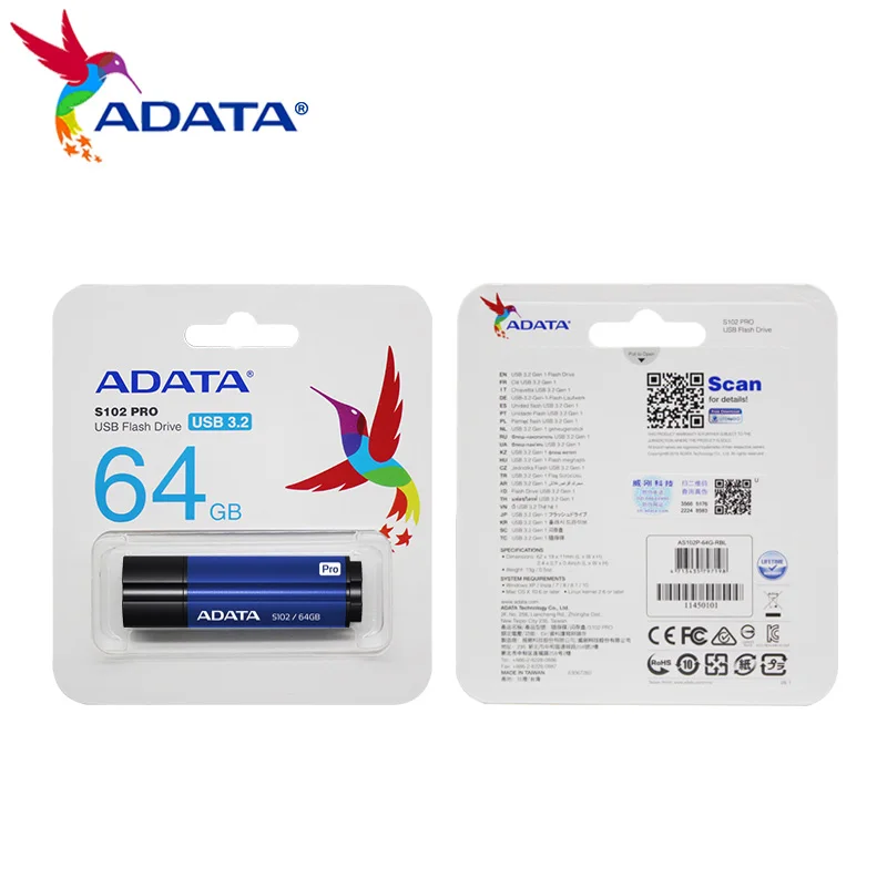 ADATA S102 Pro USB 3, 2 sub 16 , 32 , 64 USB -...