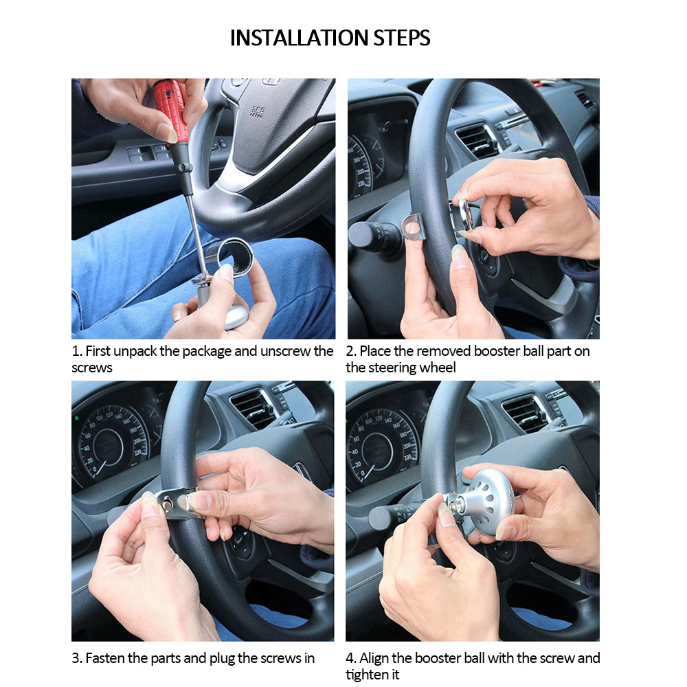 Безопасные Автомобильные аксессуары ручка рулевого колеса шариковый усилитель