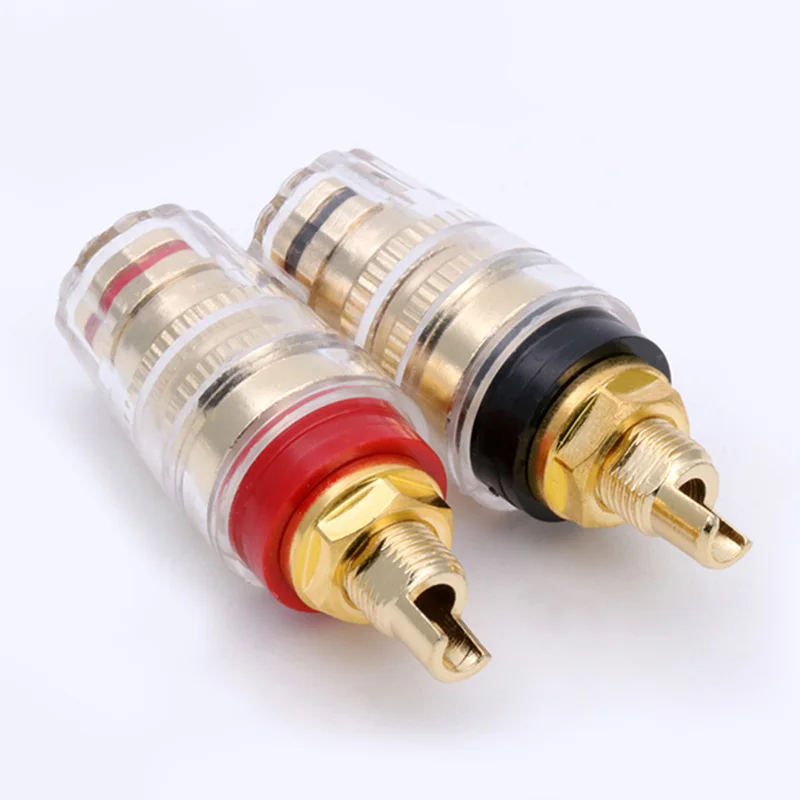 Латунные позолоченные 4 мм клеммы HIFI 8 шт./4 пары