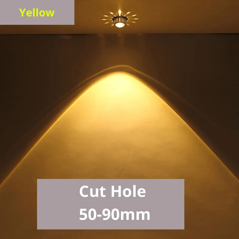 Yellow Светодиодный настенный светильник 3W RGB с пультом дистанционного управления декоративный хрустальный светильник красочный Небесный светильник Гостиная Диван ТВ задний настенный светильник - Цвет абажура: Yellow