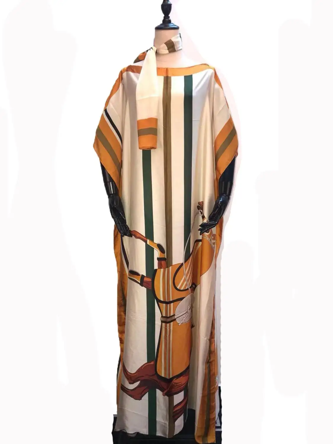 Женское шелковое платье кафтан вечерние Ной 145x100 см|Африканская одежда| |