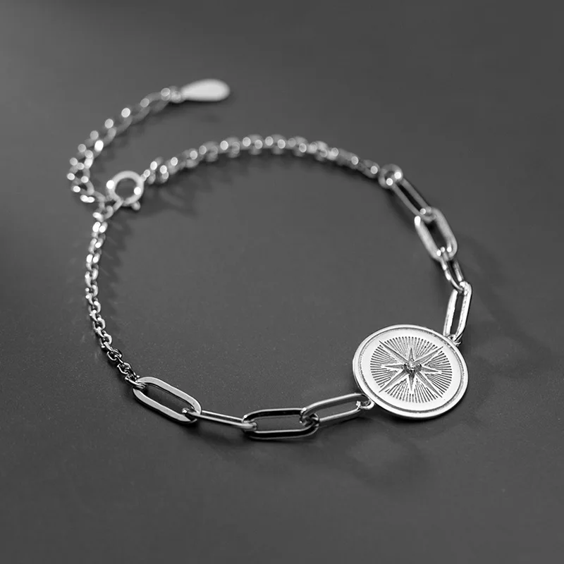 

LKO Hot Starlight Silver 925 Bracelet for Women S925 Romantic Sweet Bracelet for Girls Best Gift
