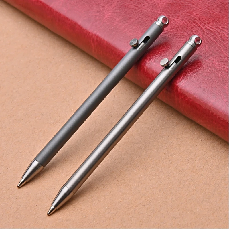 

Multifunction Mini Keychain Bolt Action Pen Stainless Steel Ballpoint Pen Signature Pen Portable EDC Gadget