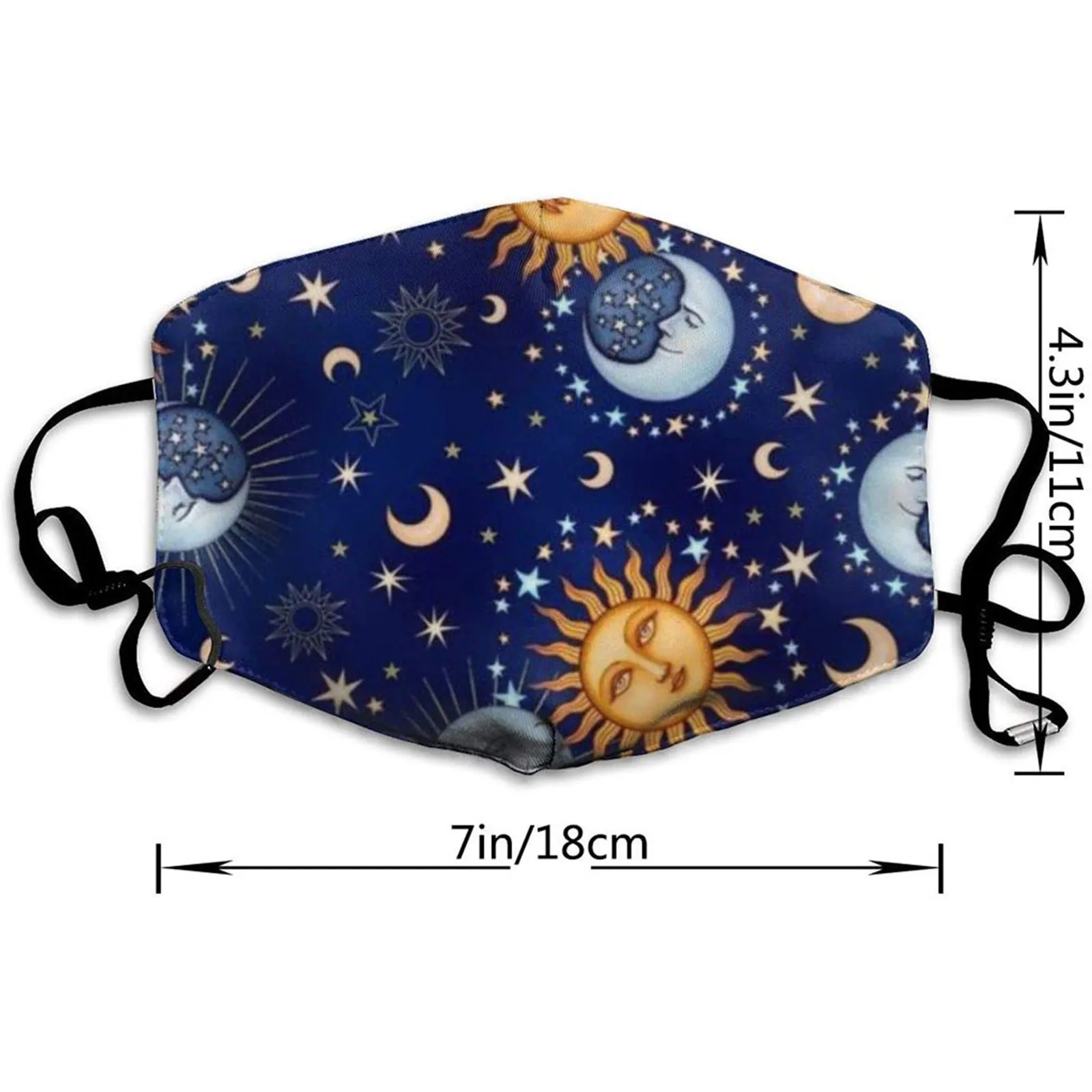 Новое поступление 2020 маска моющаяся многоразовая Moon Sun рисунок 3d