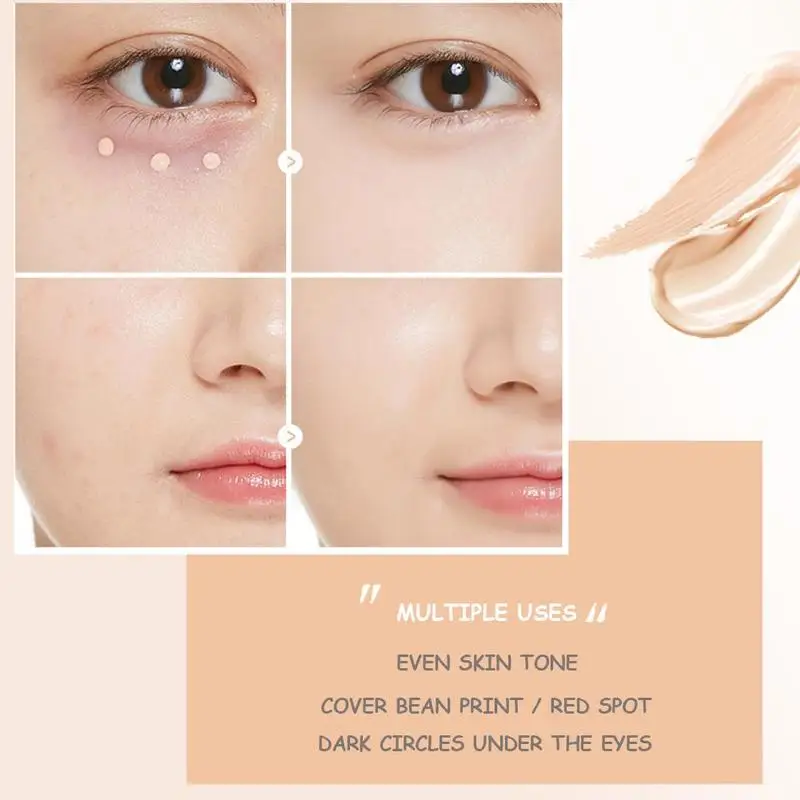 Консилер для кожи вокруг глаз жидкое покрытие темных кругов акне натуральный