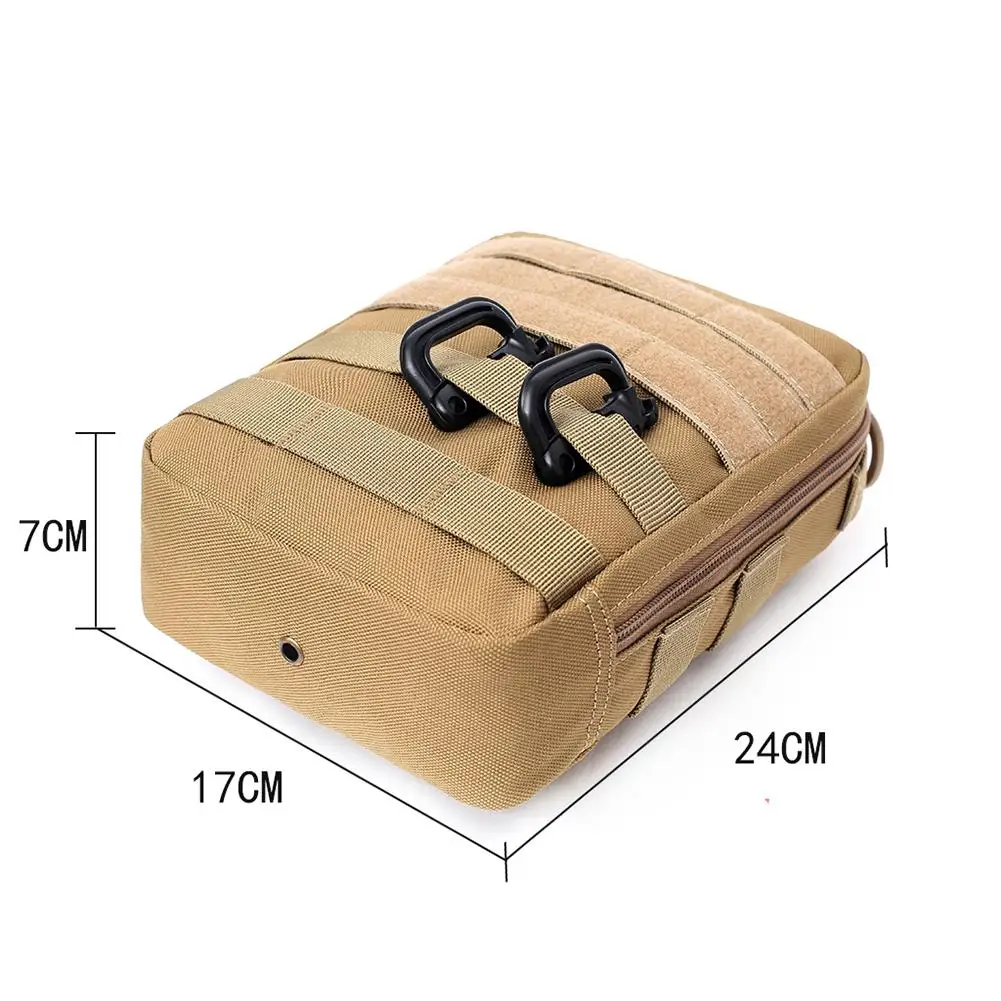 

1000D Nylon Tactical Bag Outdoor Molle Military Waist Fanny Pack Mobile Phone Pouch Belt Waist Bag EDC Gear Bag Gadget