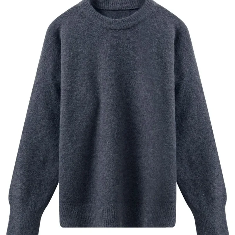 

Women Pullovers Solid Loose Knitted Sweater Autumn Winter Tops Vintage Casual Female Cloth Korean Style Ulzzang Fashion Simple