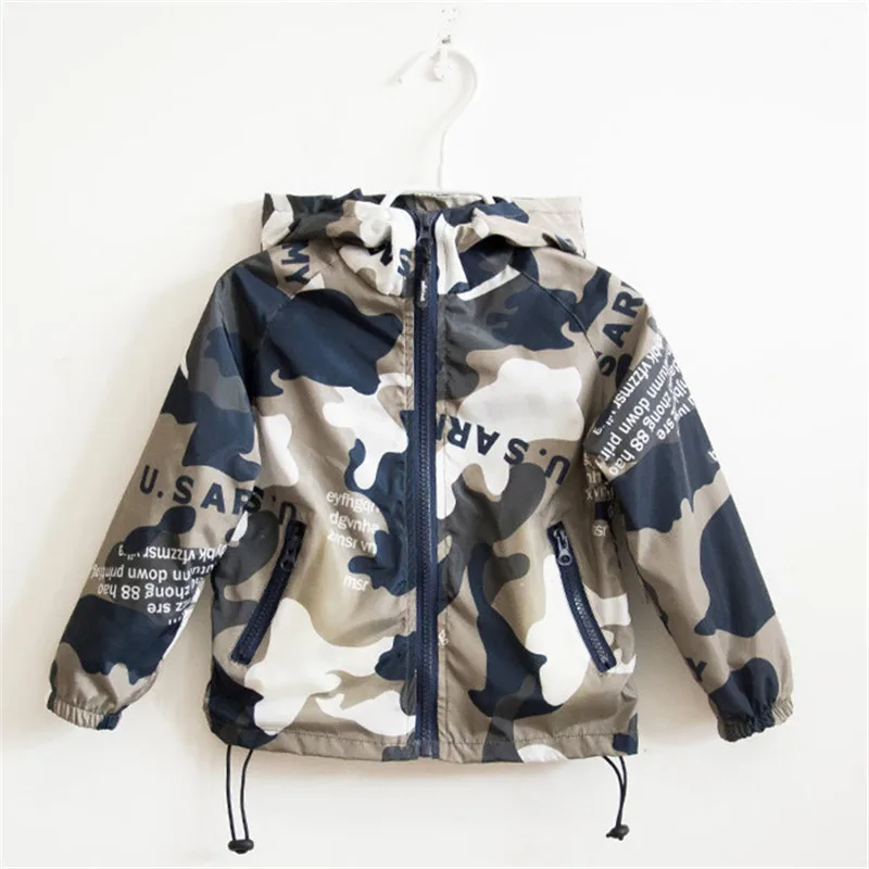 Модные куртки для мальчиков Детская верхняя одежда Милая ветровка Теплая