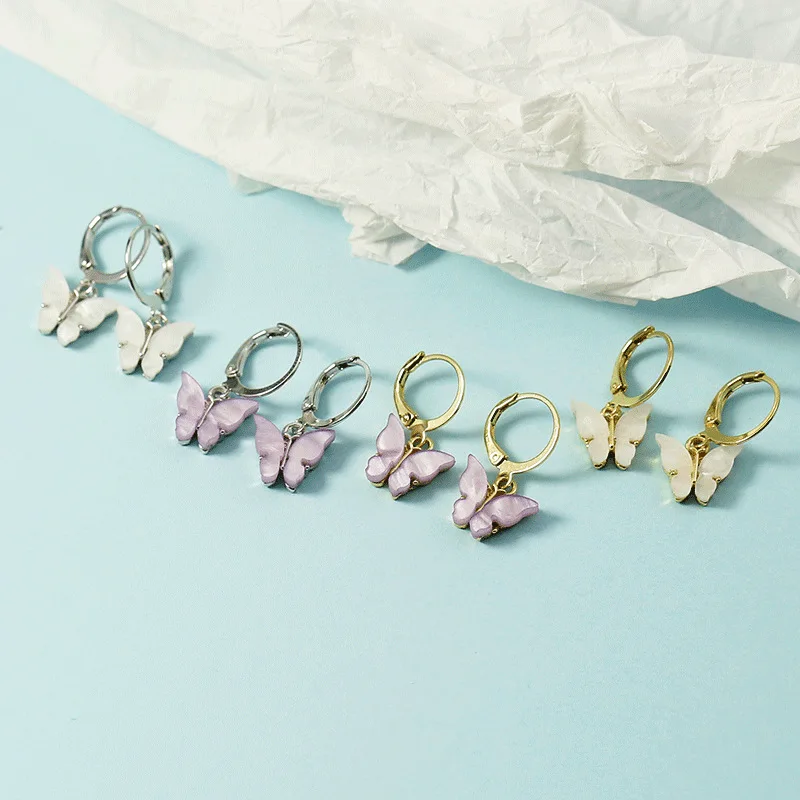 

925 Sterling Silver Butterfly Earring For Women Fashion Party Wedding Jewelry pendientes eh213