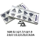 10 шт. 16IR EL1.6 LDA 1,7 1,8 1,9 2,0 2,1 2,2 2,25 2,3 LDA DESKAR токарный станок с ЧПУ твердосплавный инструмент для обработки деталей вращения вставка для прорезания канавок для P.M.K