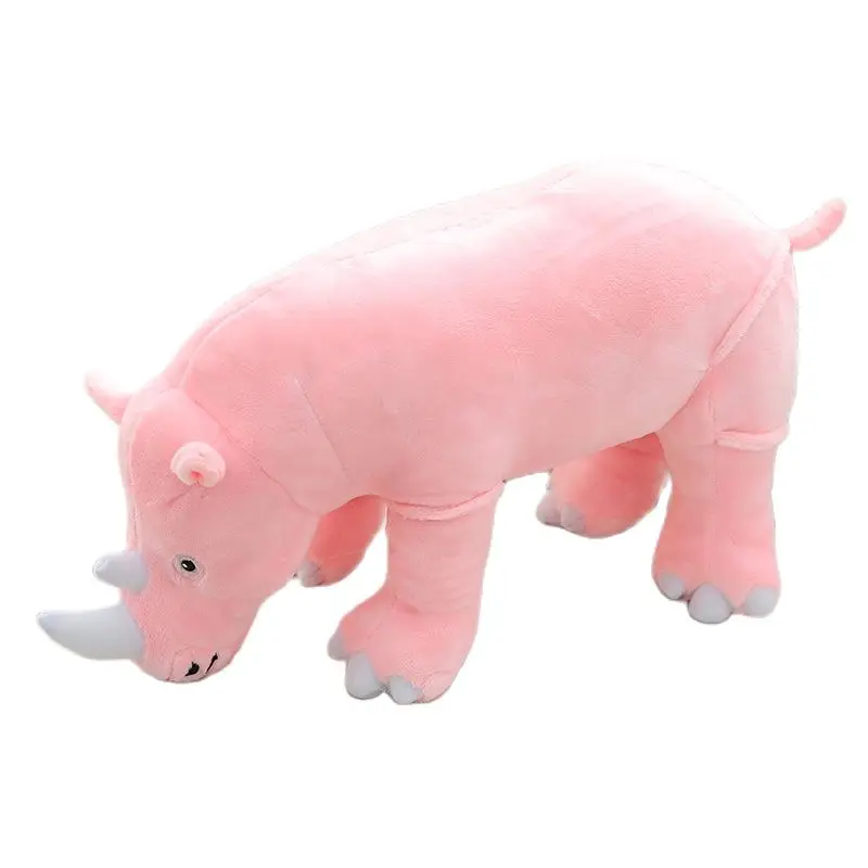 

NEW African Rhinoceros Stuffed Toys Doll Simulation Rhinos Wild Animals Gifts For Baby Kids Children