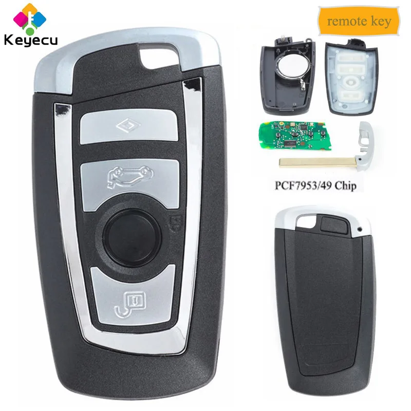 KEYECU умный пульт дистанционного управления для автомобиля 4 кнопки 315 МГц 433 868 PCF7953/