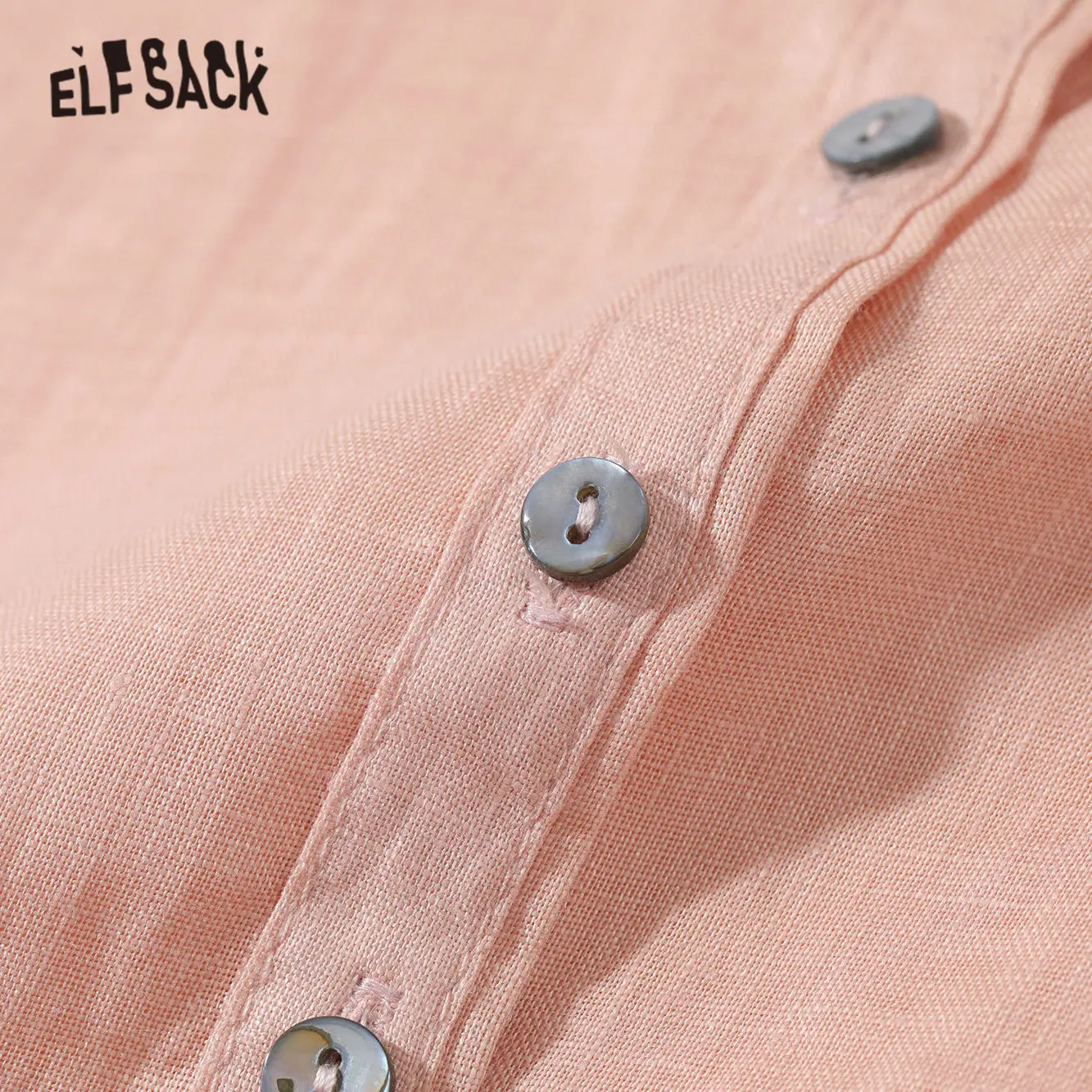 Женская однобортная блузка ELFSACK зеленая Повседневная Блузка с коротким рукавом