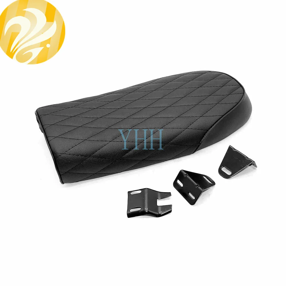 Водонепроницаемый Cafe Racer сиденье клетчатый ромба мотоциклетные сиденья|Чехлы на