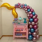 Русалка воздушные шары, вечерние принадлежности, набор для арки, хвост русалки, вечерние шары, украшения, свадьба, день рождения, вечеринка