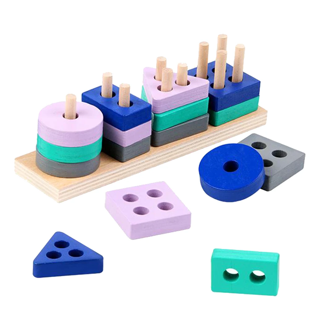 

16 Piece Preschool Shape Color Recognition Geometric Sorting