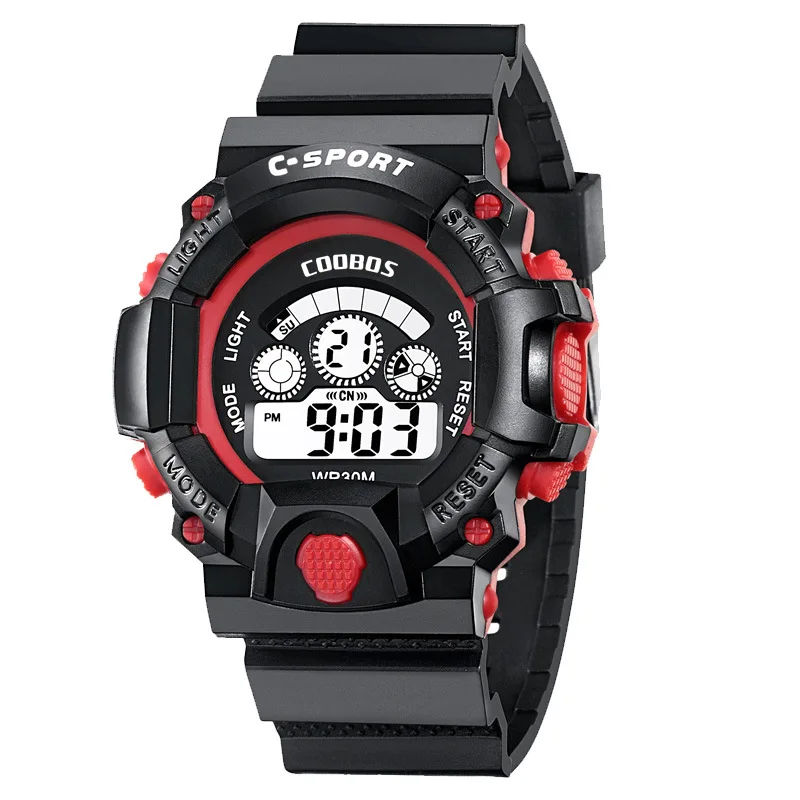 

Cool Boss children's watch colorful luminous boys and girls waterproof multi-function digital watch