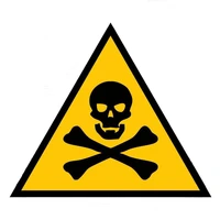 1 pcs creative skull warning danger decal car styling decoration sticker pvc 16 7cm14 5cm