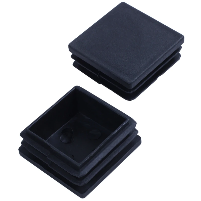 Акция! Пластиковые вставки в квадратную трубку цвет черный 38 мм x 10 шт. |