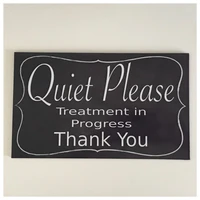 quiet please clinic treatment business room sign wall plaque retro metal tin sign
