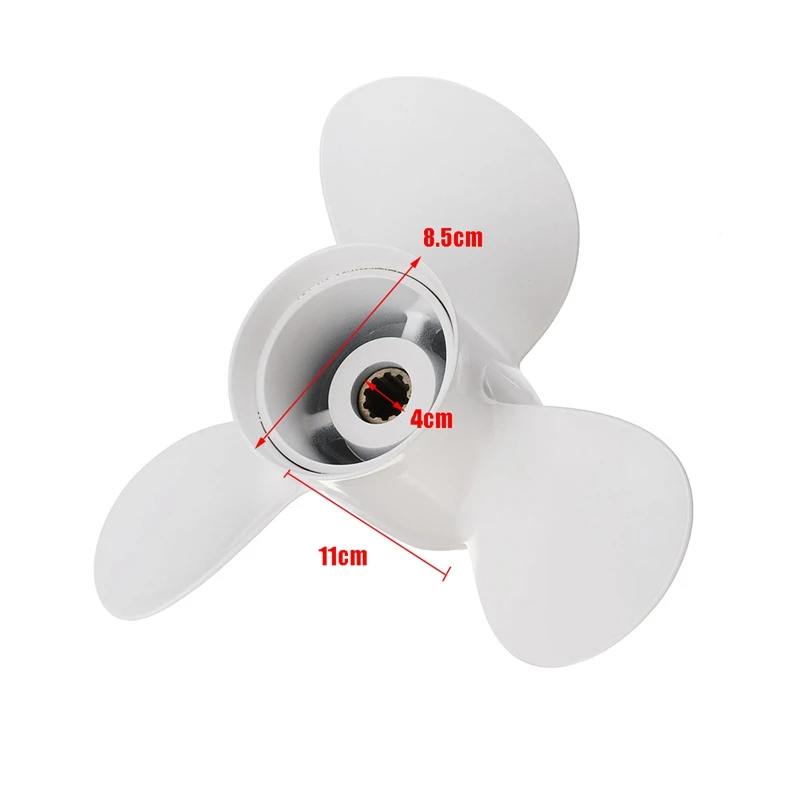 664-45949-02-El Marine Boat Outboard Propeller 9 7/8 X 13 For Yamaha 20-30Hp Right-Hand Rotation 3 Blades White | Автомобили и